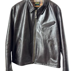 Schott NYC 688 Classic Heavy Cowhide Racer Motorcycle Jacket